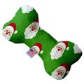 Mirage Pet Products Smiling Santa Canvas Bone Dog Toy 10 in. 1284-CTYBN10